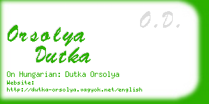 orsolya dutka business card